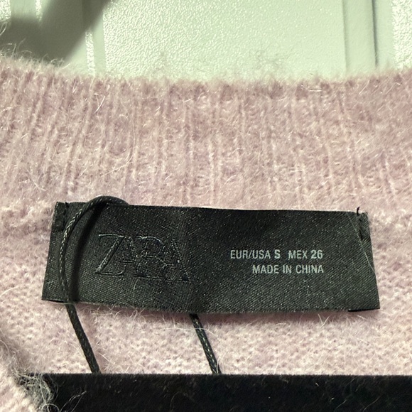 Zara Women's Lavender Crew Neck Sweater - Picture 3 of 4